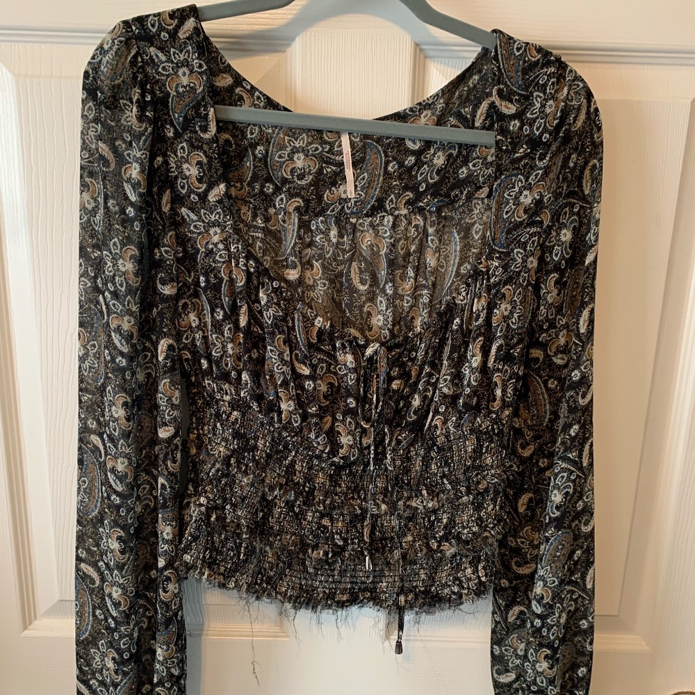 Free People Women Lolita Floral Paisley Print Top